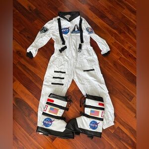 White Size M Kids NASA Astronaut Costume